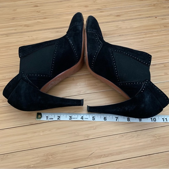 Alaia Black Leather Suede Western Ankle Booties 38.5 - Picture 6 of 6